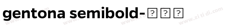 gentona semibold字体转换